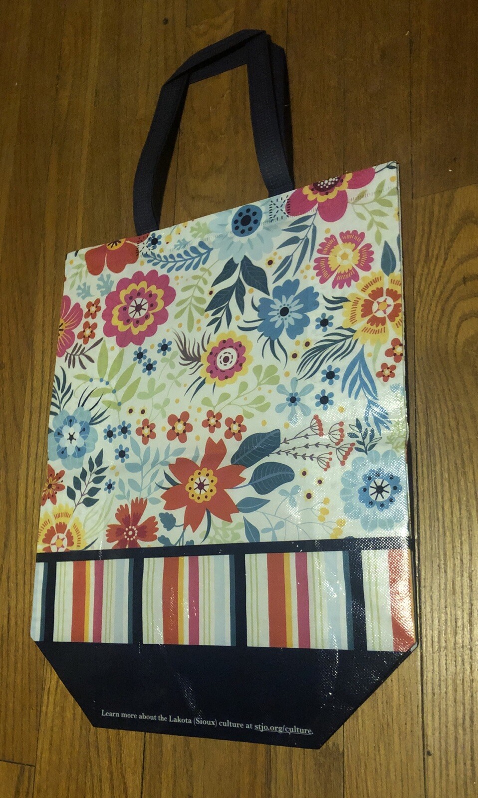 Multicolor Flowered Reusable Tote Bag From St Joseph’s Indian School Brand NEW