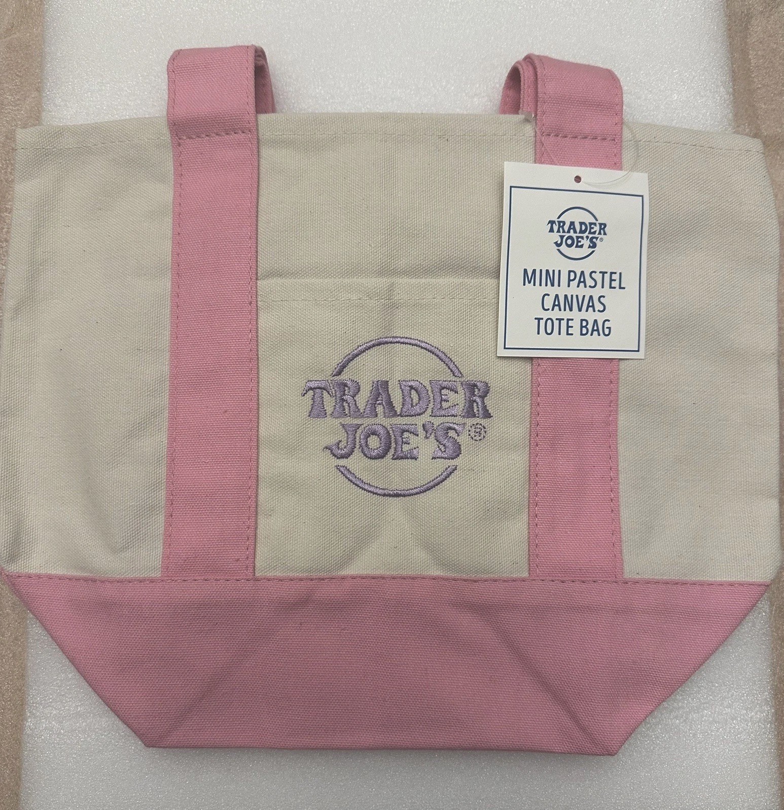 Authentic Trader Joe’s Mini Canvas Tote Spring 2026 NWT