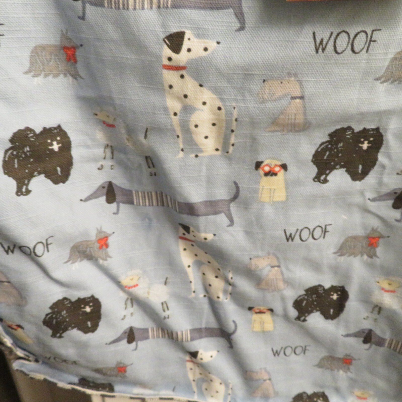 Envogue 100% Cotton Canvas Carrying Tote Bag Dogs Dachshund Poodle Woof NWT
