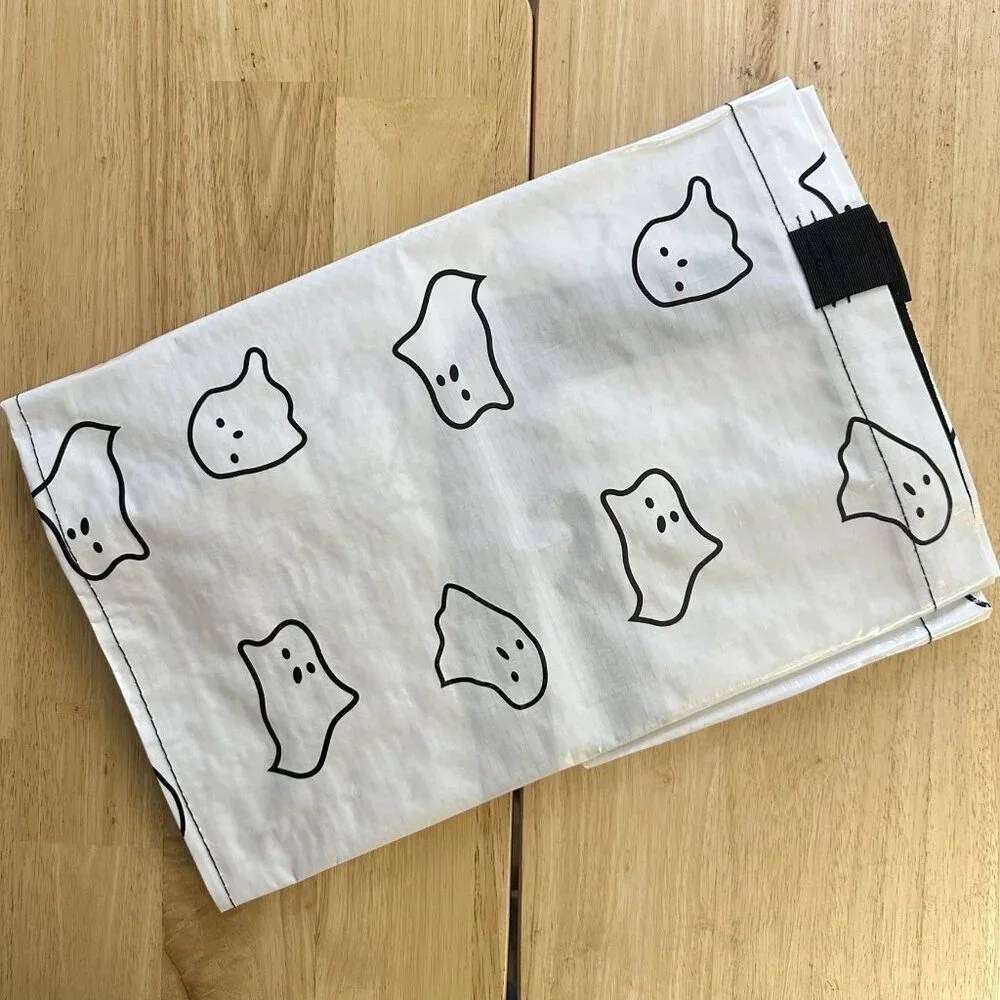 IKEA Ghost Halloween Print Shopping Bag KUSTFYR Large Unisex White 19 Gallon