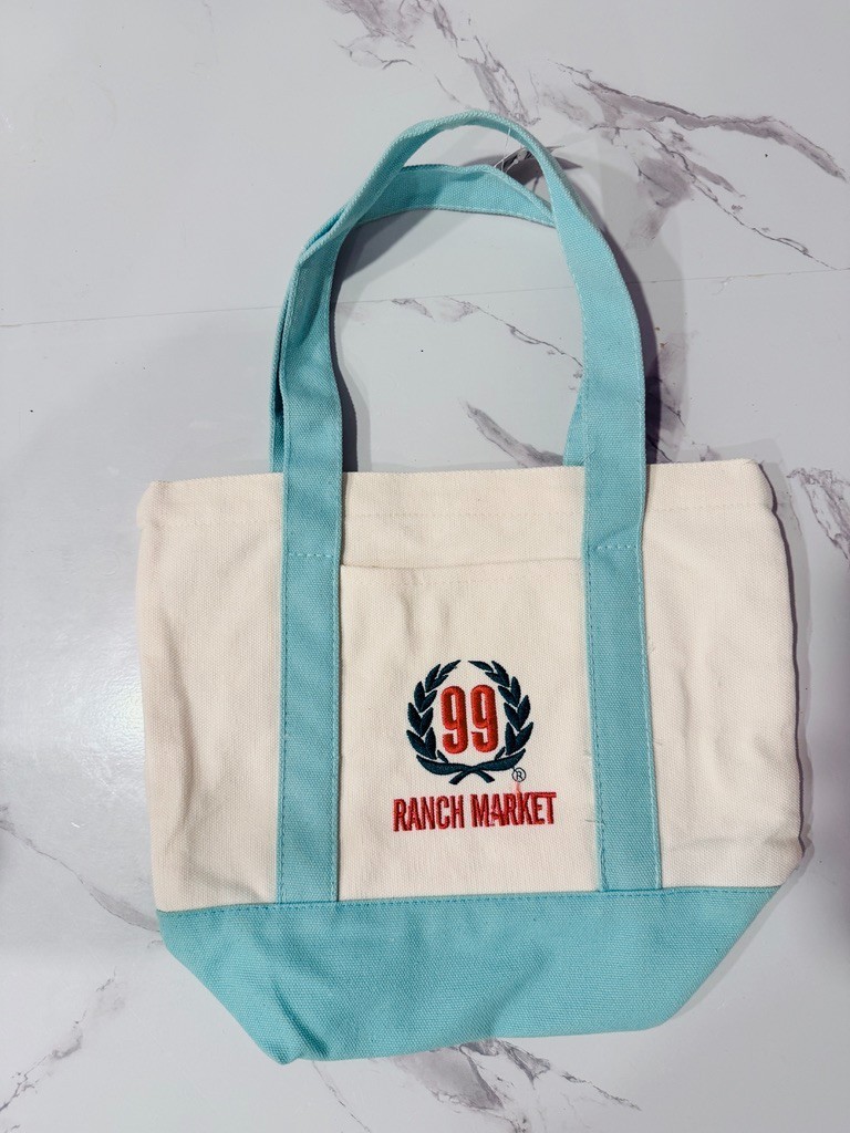 99 Ranch Market Mini Tote Bag Limited Trader Joes FREE SHIPPING – Teal Blue