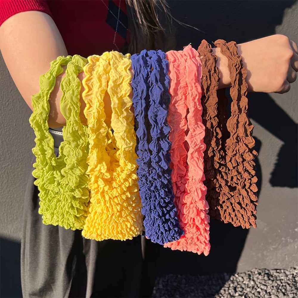 6PCS Magic Stretch Portable Foldable Handheld Bags Reusable Grocery AOV