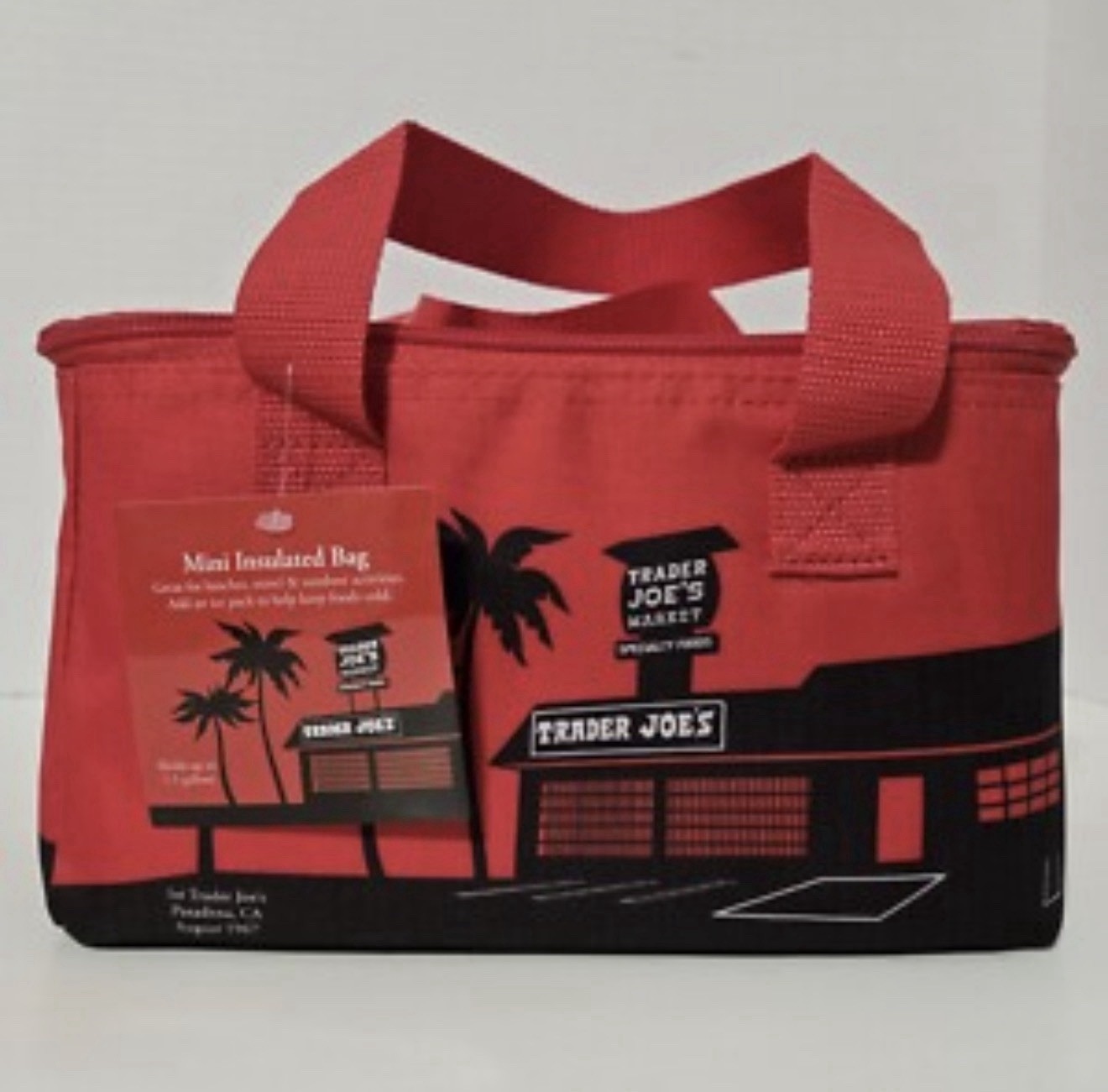 Trader Joe’s Red Mini Insulated Cooler Bag NWT Reusable