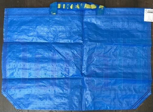 Medium two new strong ikea durable eco tote bags frakta grocery shopping laundry