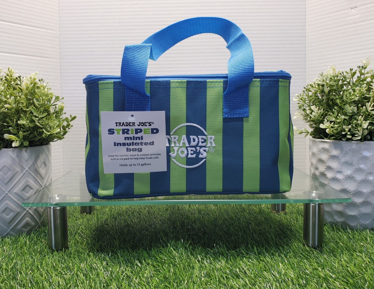 Trader Joe’s Summer 2026 Mini Insulated Tote Bag Neon Lime 1.5 Gallons 🔵🌴NEW