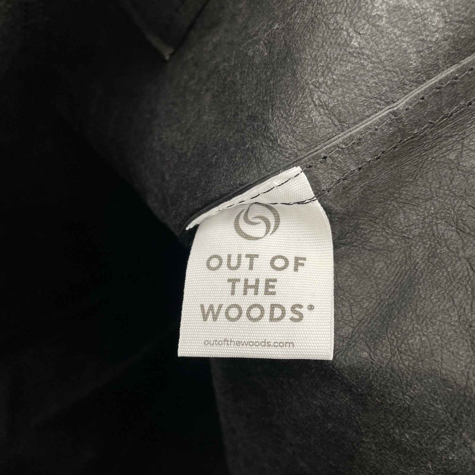 Out of the Woods Tote Bag in Black Size 17”x15” – Washable Paper Leather