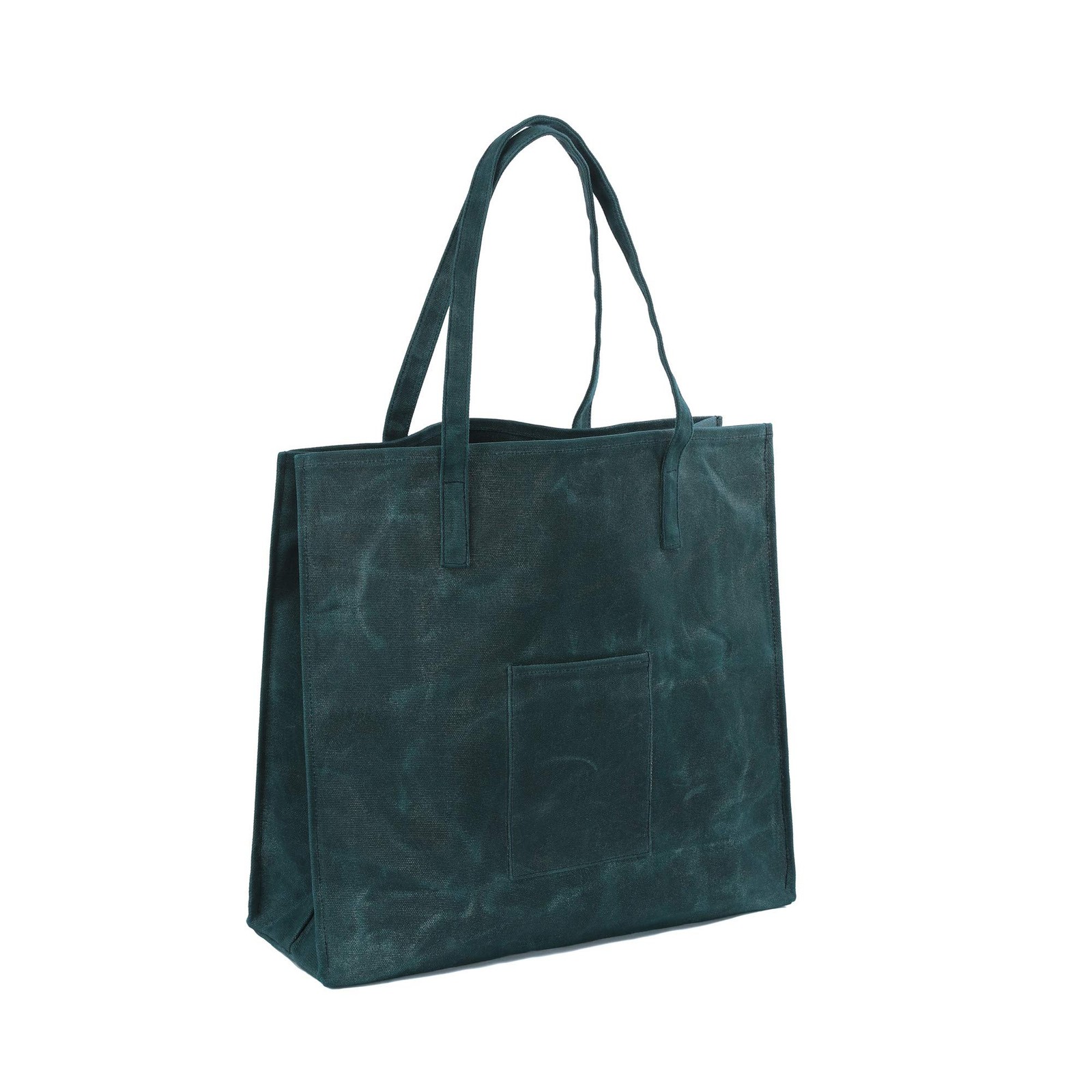 Heavy Duty Waxed Cotton Canvas Reusable Grocery Bag, Soft Material Large Fold…