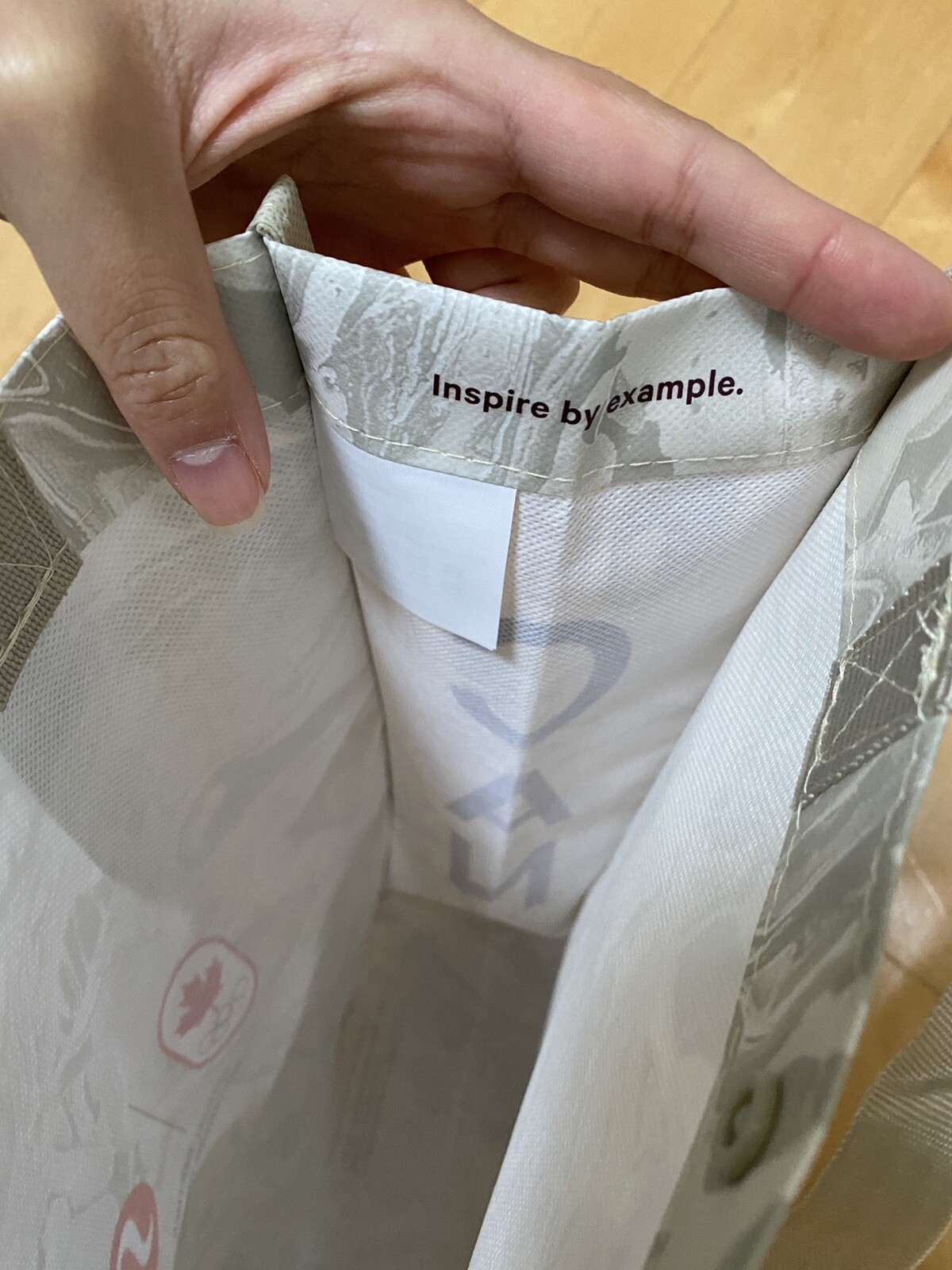 2x LULULEMON TEAM CANADA Beige Reusable Shopping Gym Lunch Bag Large AND Small