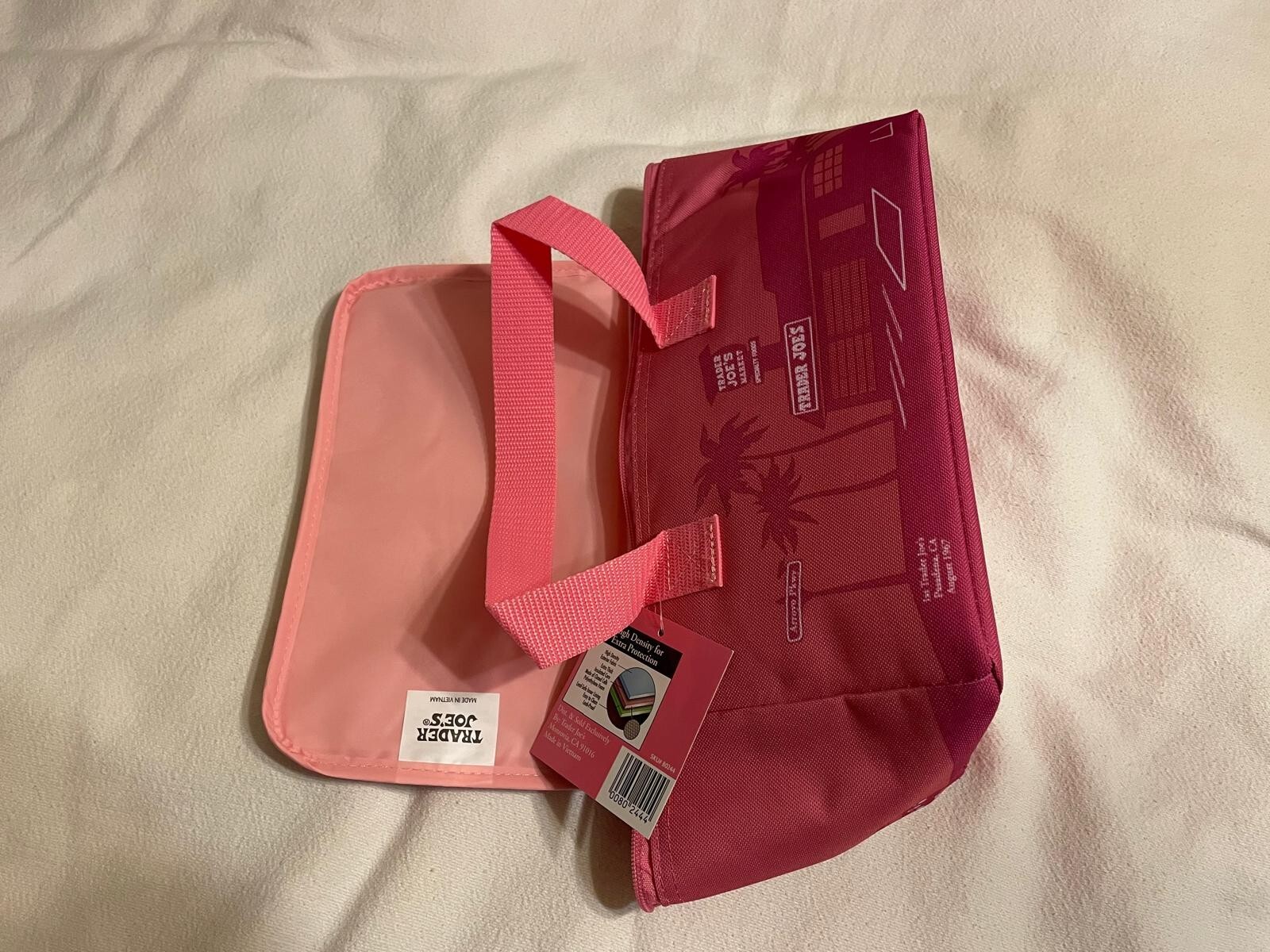 Bundle Set of 2: Trader Joe’s Mini Insulated Cooler Bag: Peach & Pink! NWT!