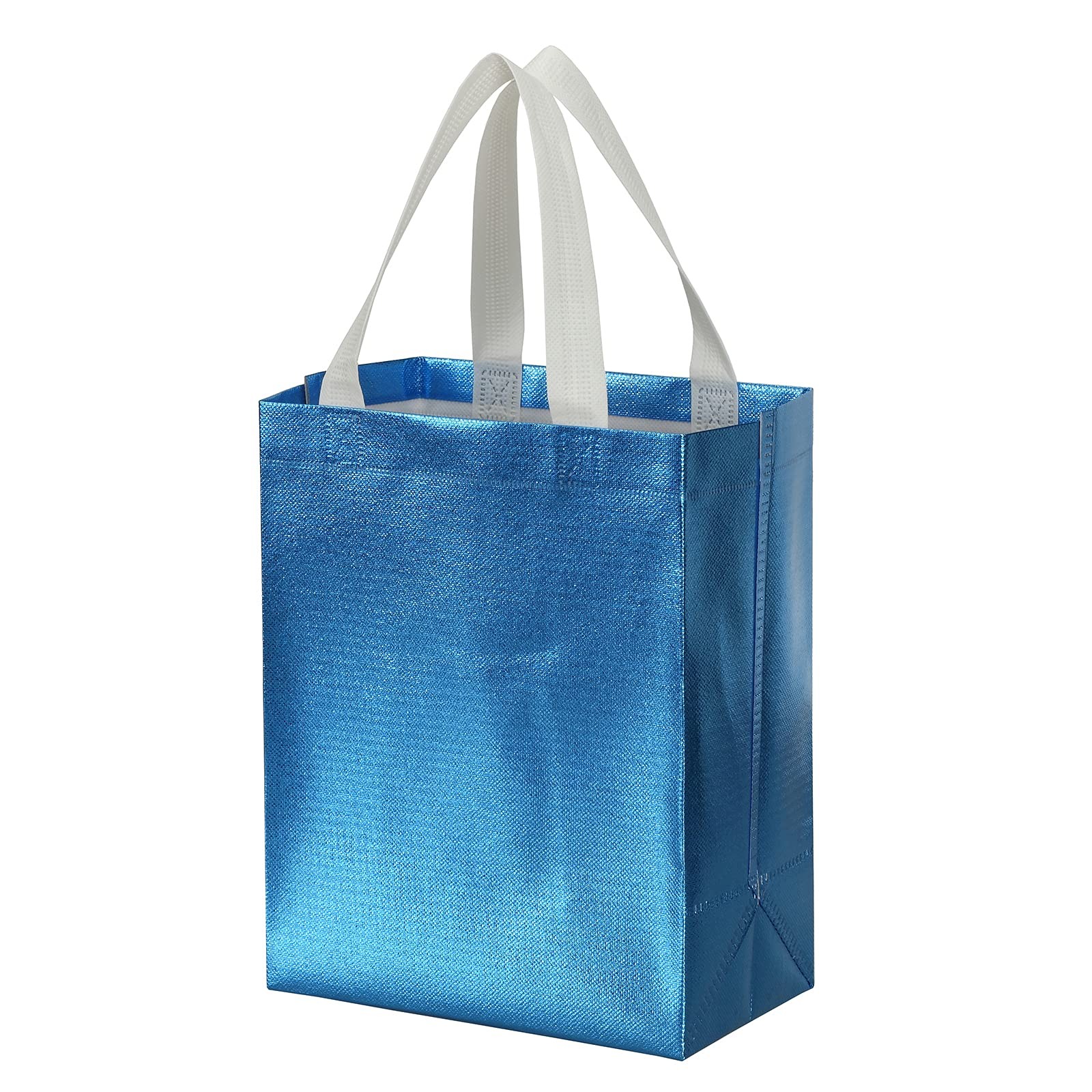 40-Pack 10×8 Inch Glossy Reusable Grocery Bags Shopping Tote Bag with Handle