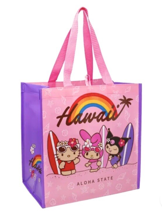 HAWAIIAN SANRIO ALOHA STATE REUSABLE SHOPPING BAG BEACH BAG / TOTE