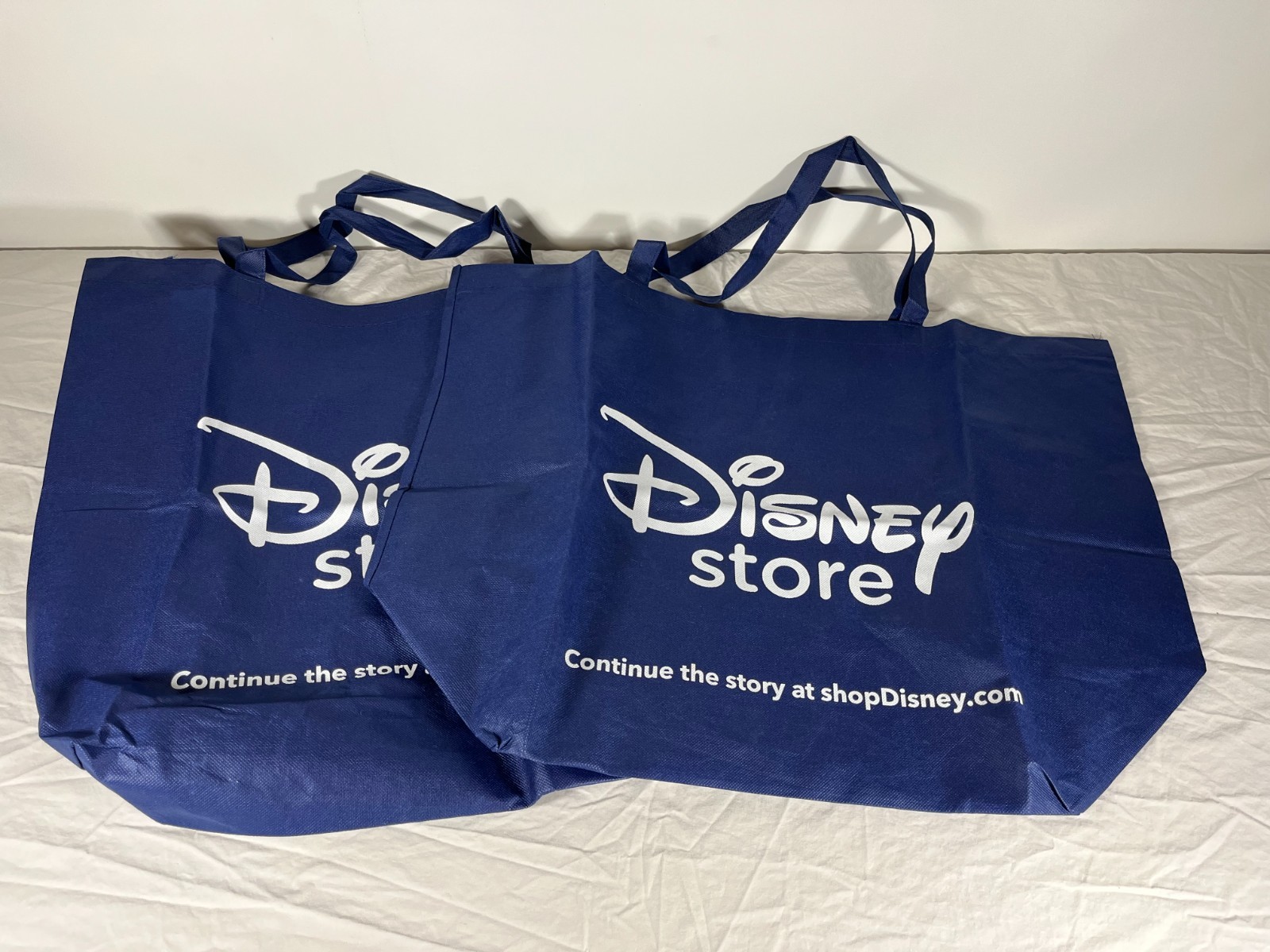 2 Disney Store Reusable Tote Bags w/ Straps Fabric Mickey Mouse ** Review photos