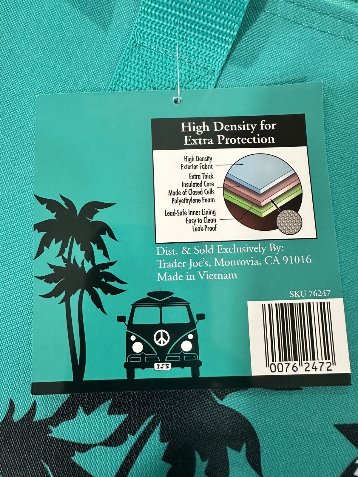 Trader Joe NWT Limited Edition COLOR 8 GALLON INSULATED REUSABLE TOTE BEACH BAG