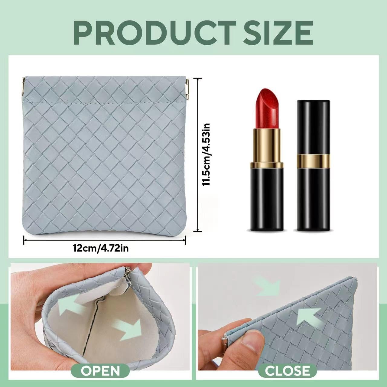 4PCS Small Makeup Bag for Purse，Waterproof Leather Portable Mini Multicolor