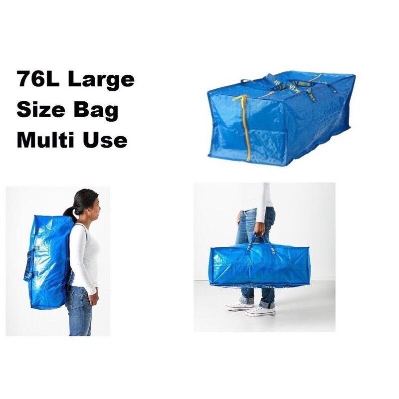 x4 IKEA ORIGINAL FRAKTA CARRIER LAUNDRY / SHOPPING BAG XL @76L @20gallon