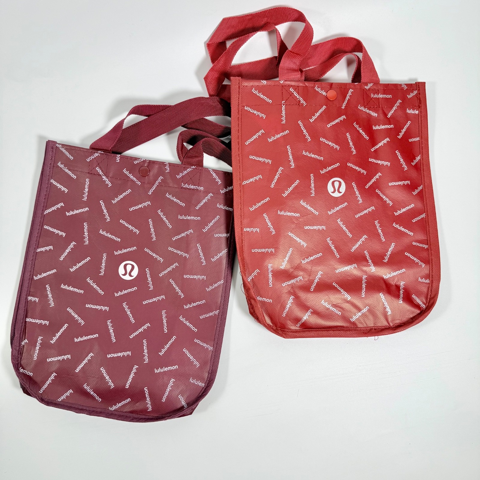 Lululemon 2 Shipping Bag Red Christmas 9.5x12in Reusable Shopping Tote