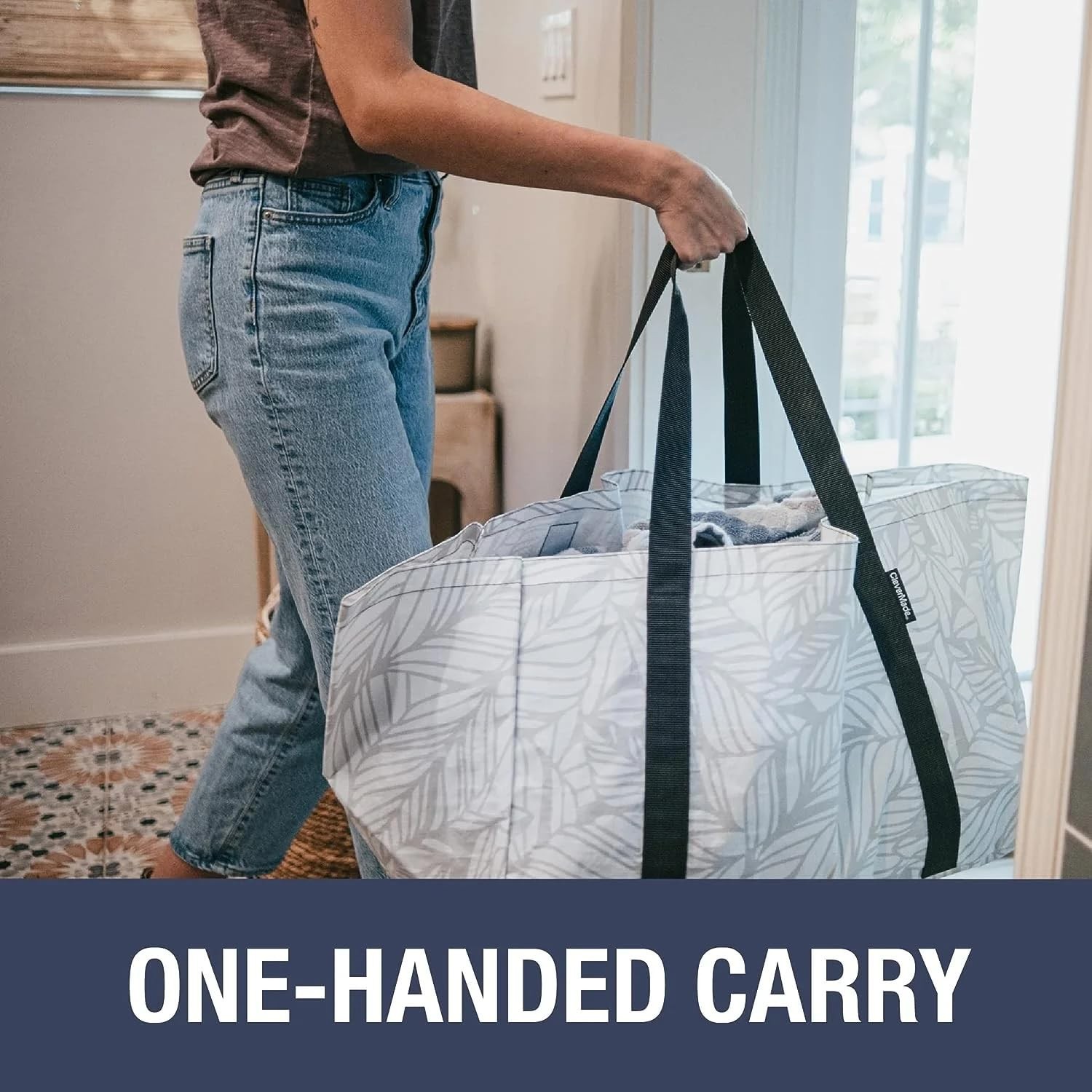 2 Pack XXL Reusable Grocery Bags Heavy Duty Storage Tote with Handles