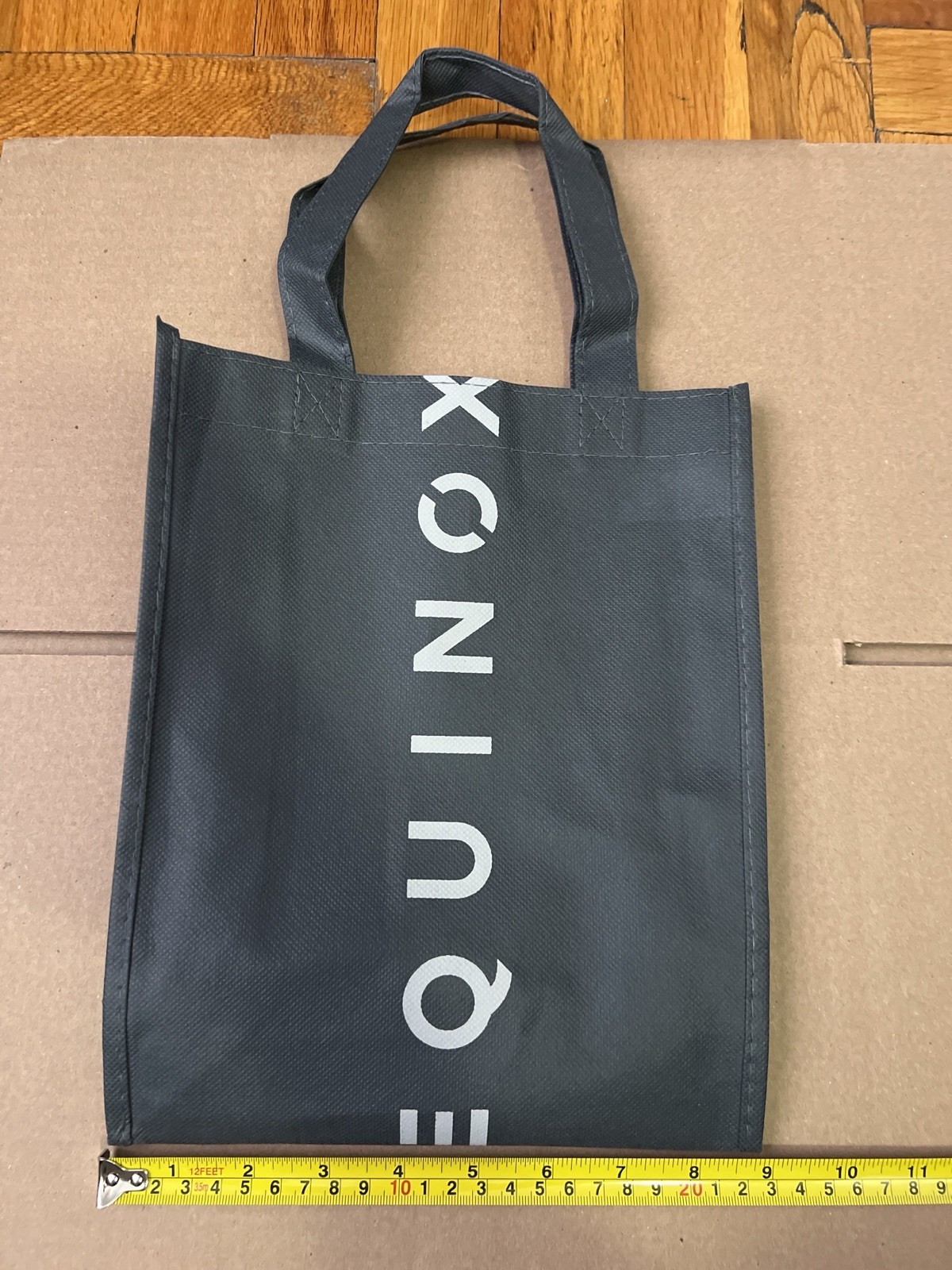 Equinox Small Tote Bag Black Gym Eco Reusable Compact 11×9 Travel Bag