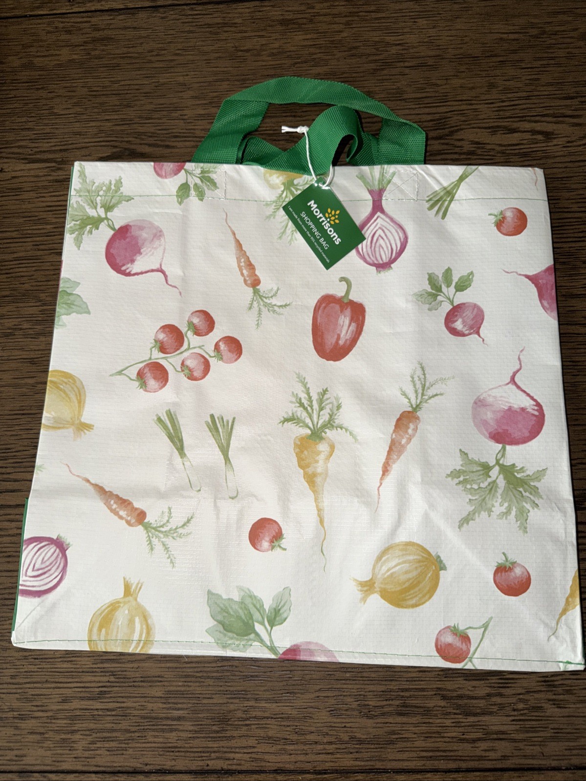 Morrisons UK shopping bag NEW 15 X 15.50” Vegetable Design