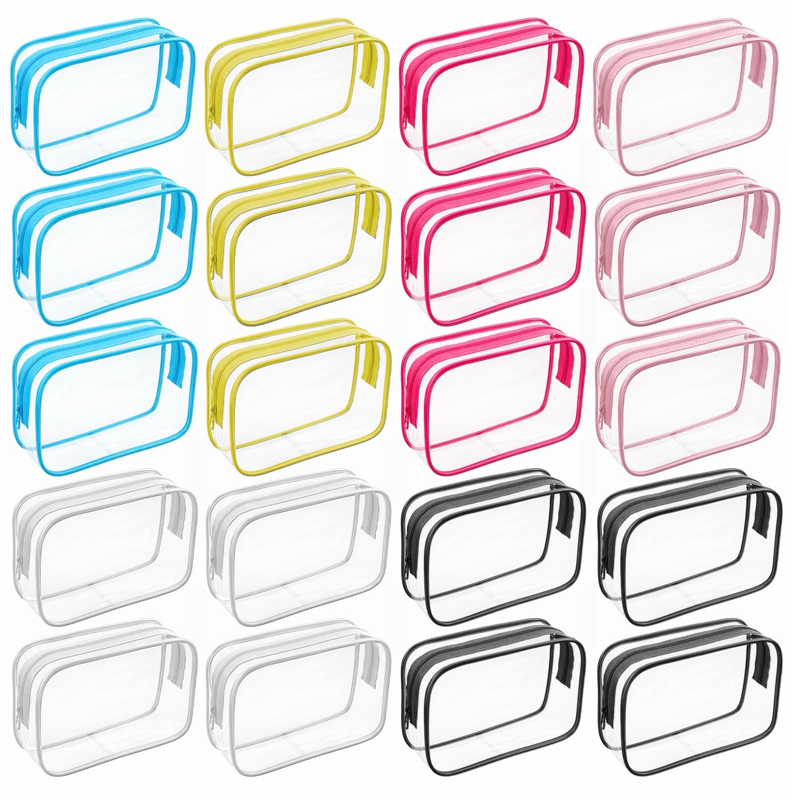 AOZUO 20 Packs Clear 18 X 12 X 6 Cm (7.1 X 4.75 X 2.4 Inches), Multicolor
