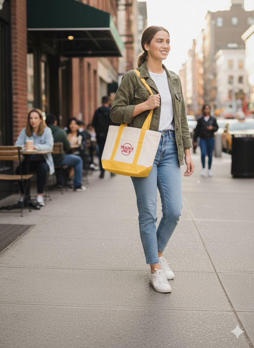 Trader Joe’s Yellow Mini Tote Bag INTERNATIONAL SHIPPING/BEST OFFER