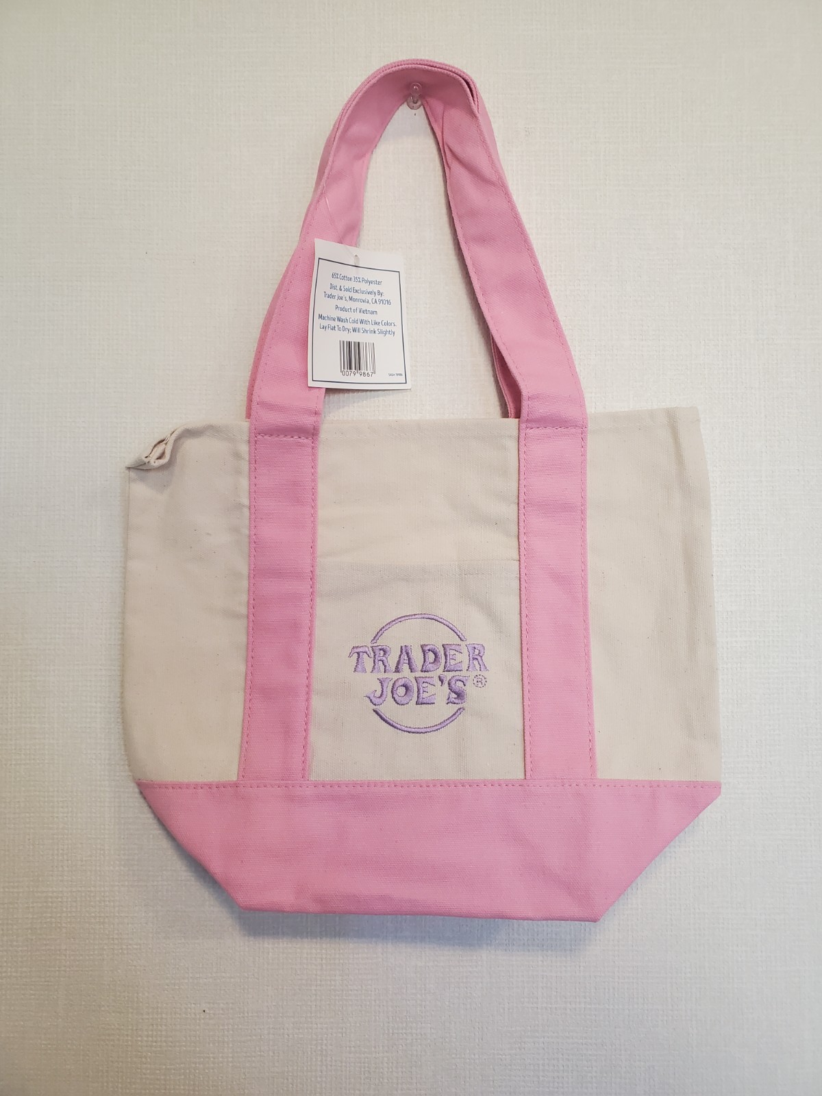 Trader Joe’s Spring 2026 Mini Pastel Canvas Tote Bag Set Of 4 IN HAND