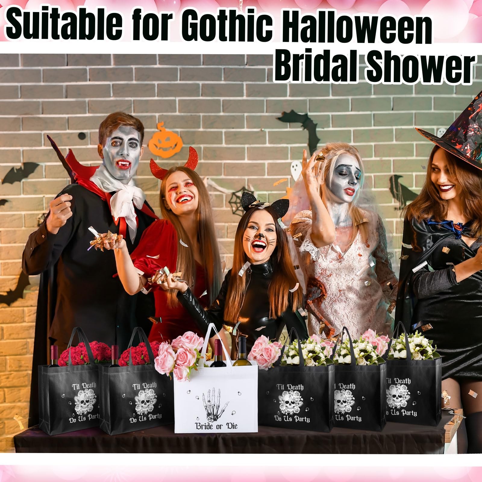 12 Pcs Bride or Die Bachelorette Party Gift Bag Till Death Do Party Tote Bag …