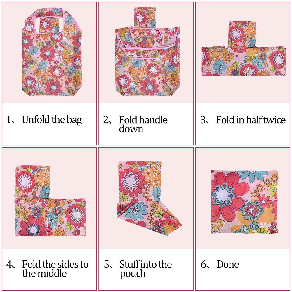 10 Pack Reusable Grocery Shopping Bags Foldable Shopping Bags Grocery Tote With