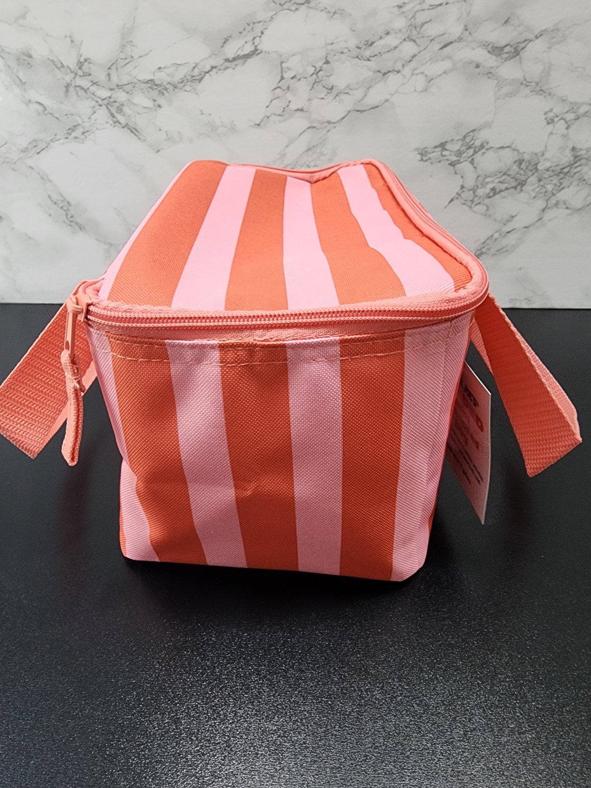 Trader Joe’s Mini Insulated Cooler Tote Bag Summer 2026 Pink Red Stripe