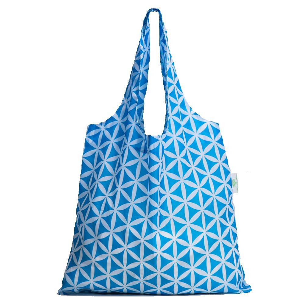 set of 3 Reusable Grocery BagsHeavy Duty Foldable Shopping Bag-sky blue