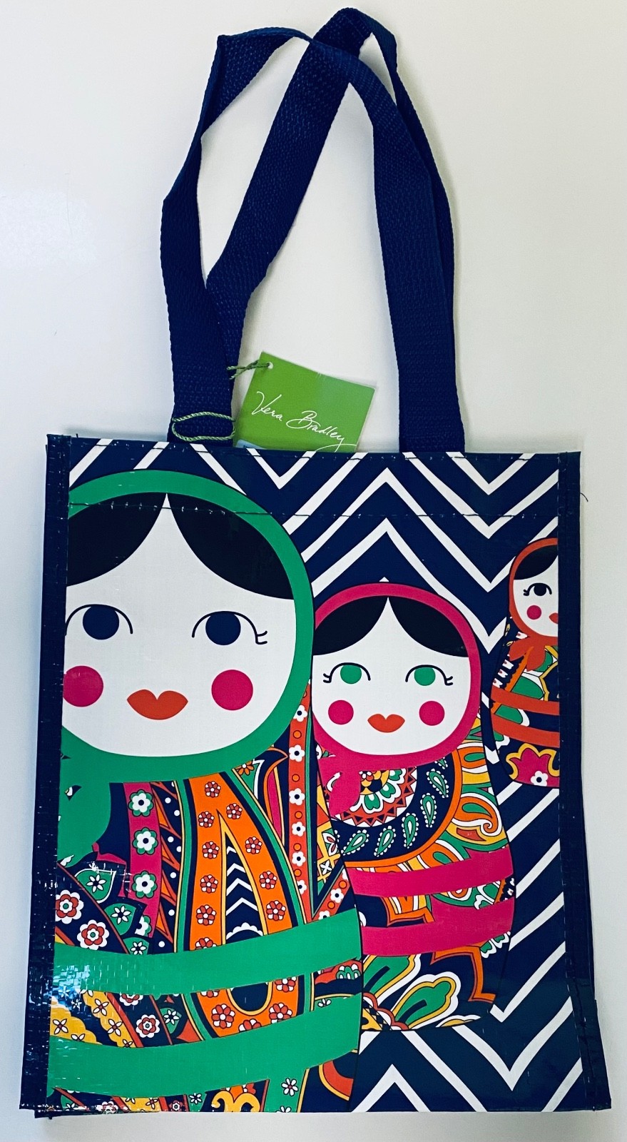 Vera Bradley Venetian Paisley Russian Doll Small Market Tote Reusable Bag Rare