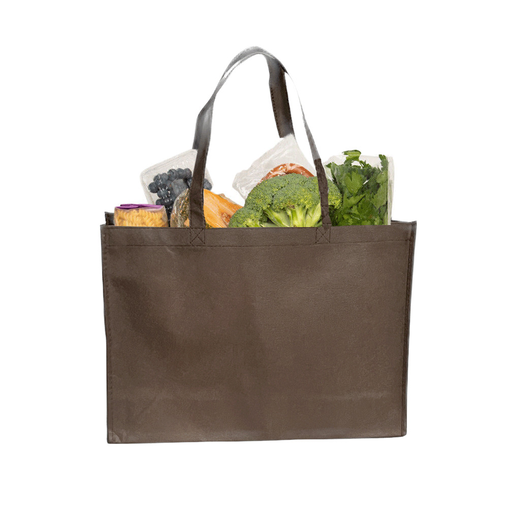 100 Non-Woven Shopping Bags Reusable Gift & Promotional Bag Wholesale In Brown