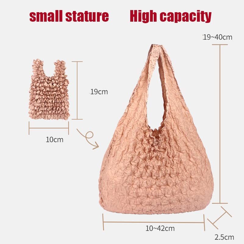 3PCS Magic Stretch Portable Foldable Handheld Bags Reusable Grocery Bags