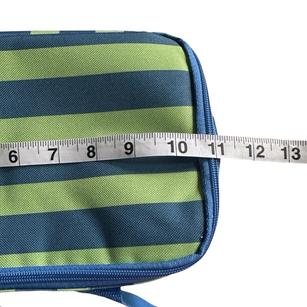 Trader Joe’s 2026 Blue and Green Striped Mini Insulated Bag