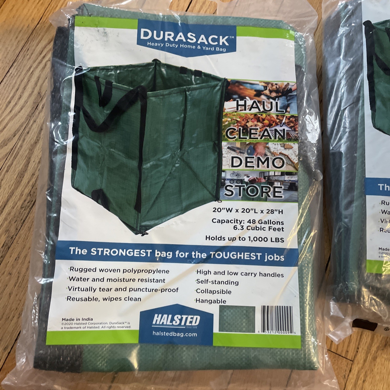 DURASACK Heavy Duty Home and Yard Waste Bag 48-Gallon Woven Polypropylene