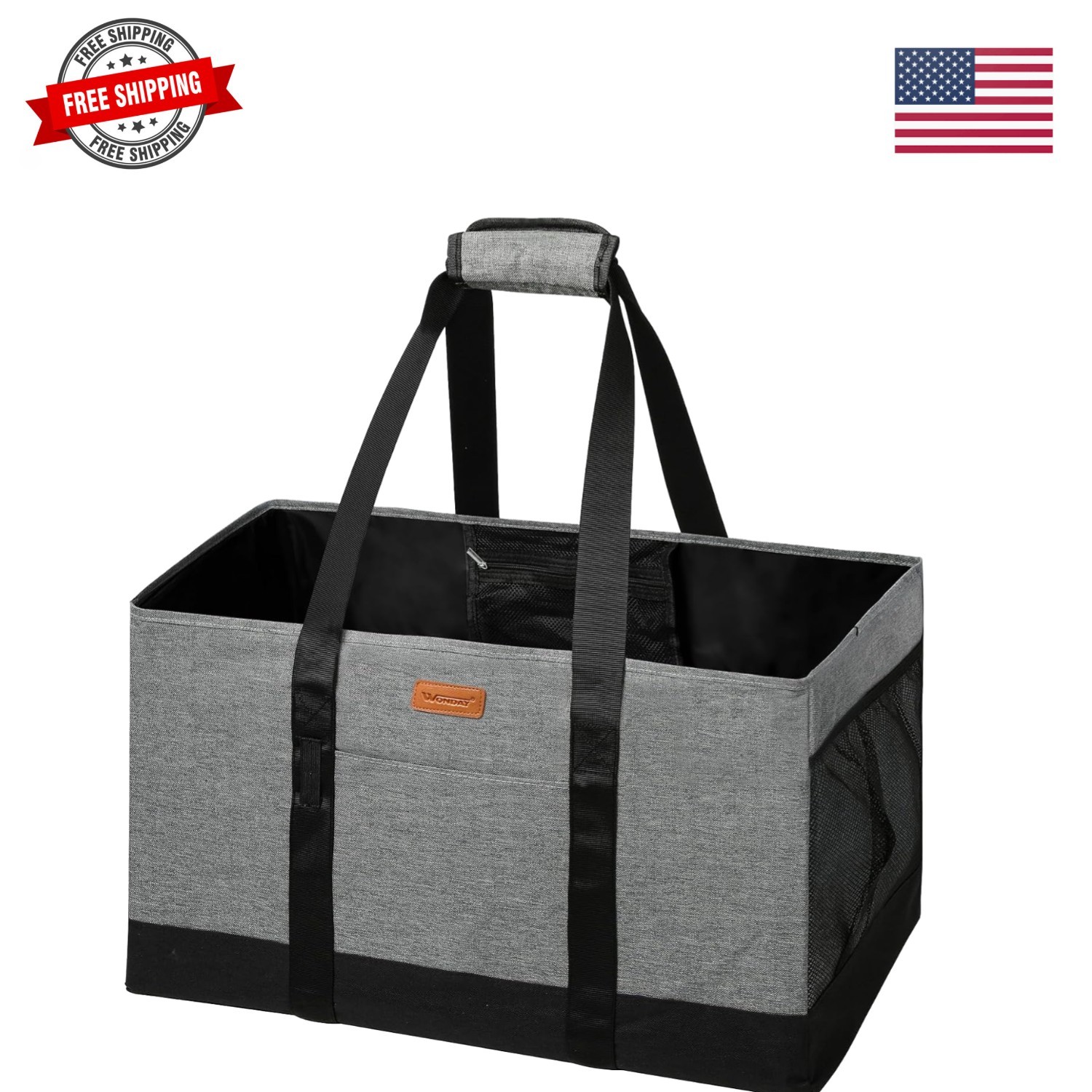 Extra Large Foldable Grocery Tote Bag With Handles for Storage, Picnics, Beac…