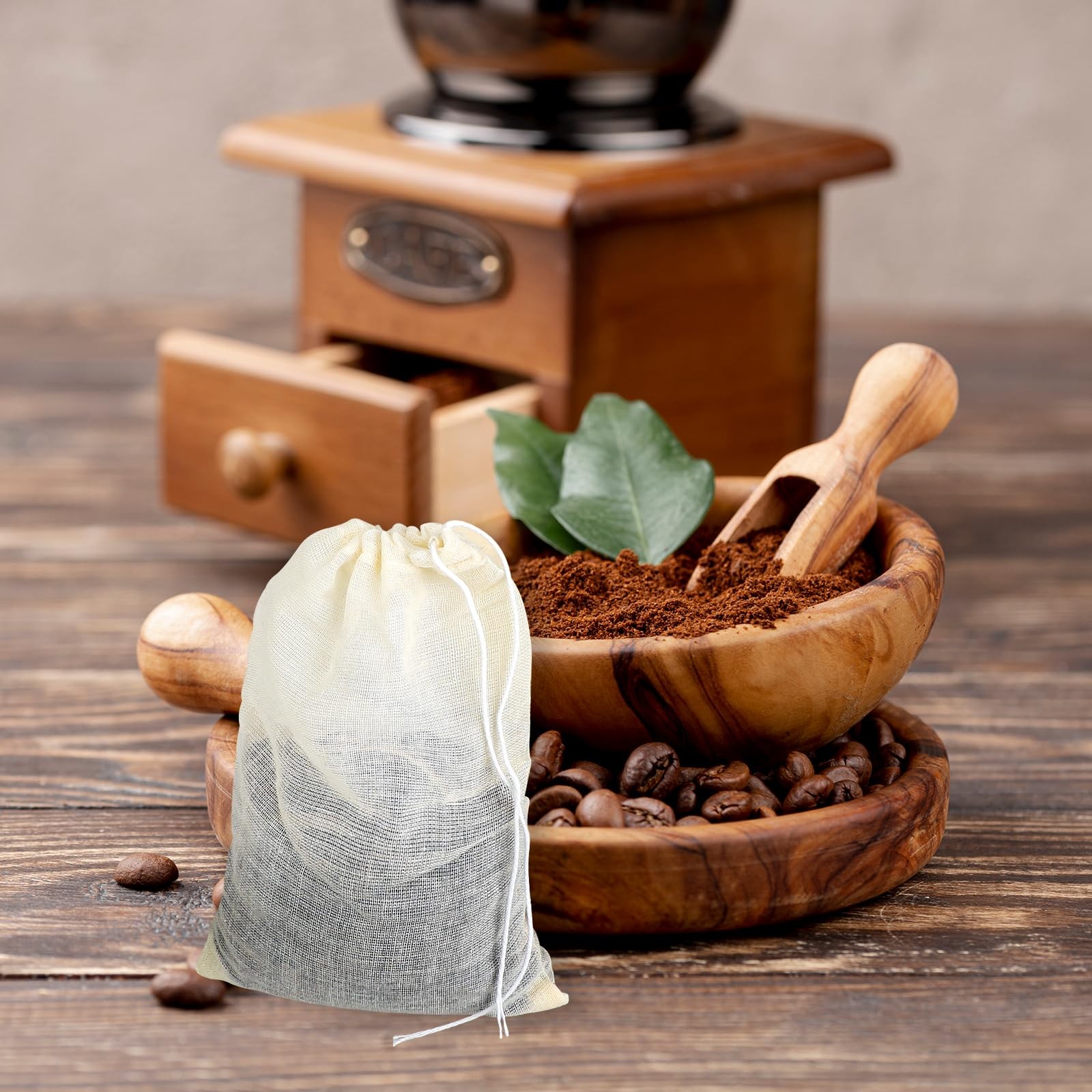Spice Bags for Cooking, 30PCS Muslin Drawstring Soap 3×4 Inch, White