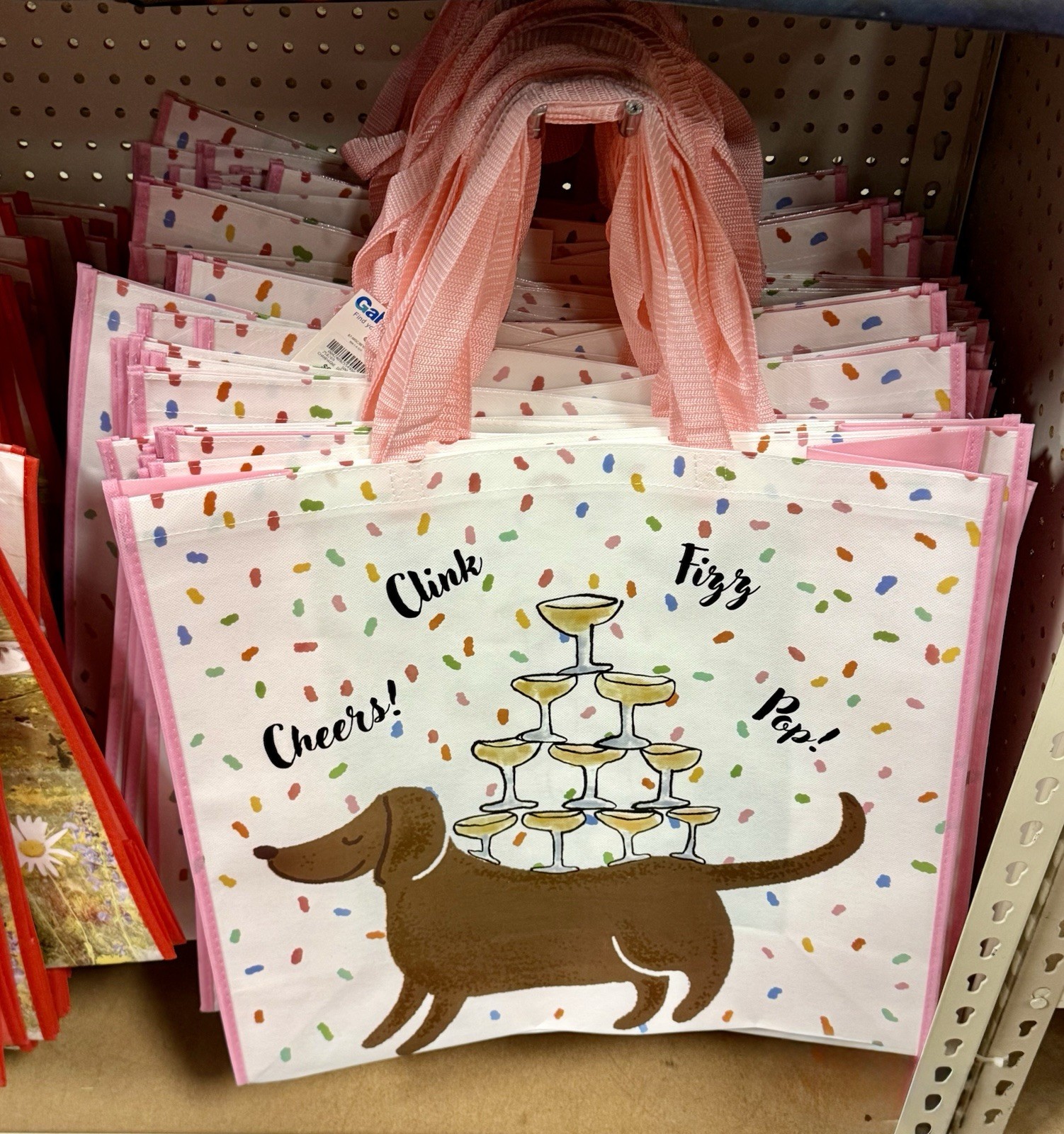 Adorable Reusable ASSORTMENT OF DACHSHUND Shopping Bags – (6 Pack)