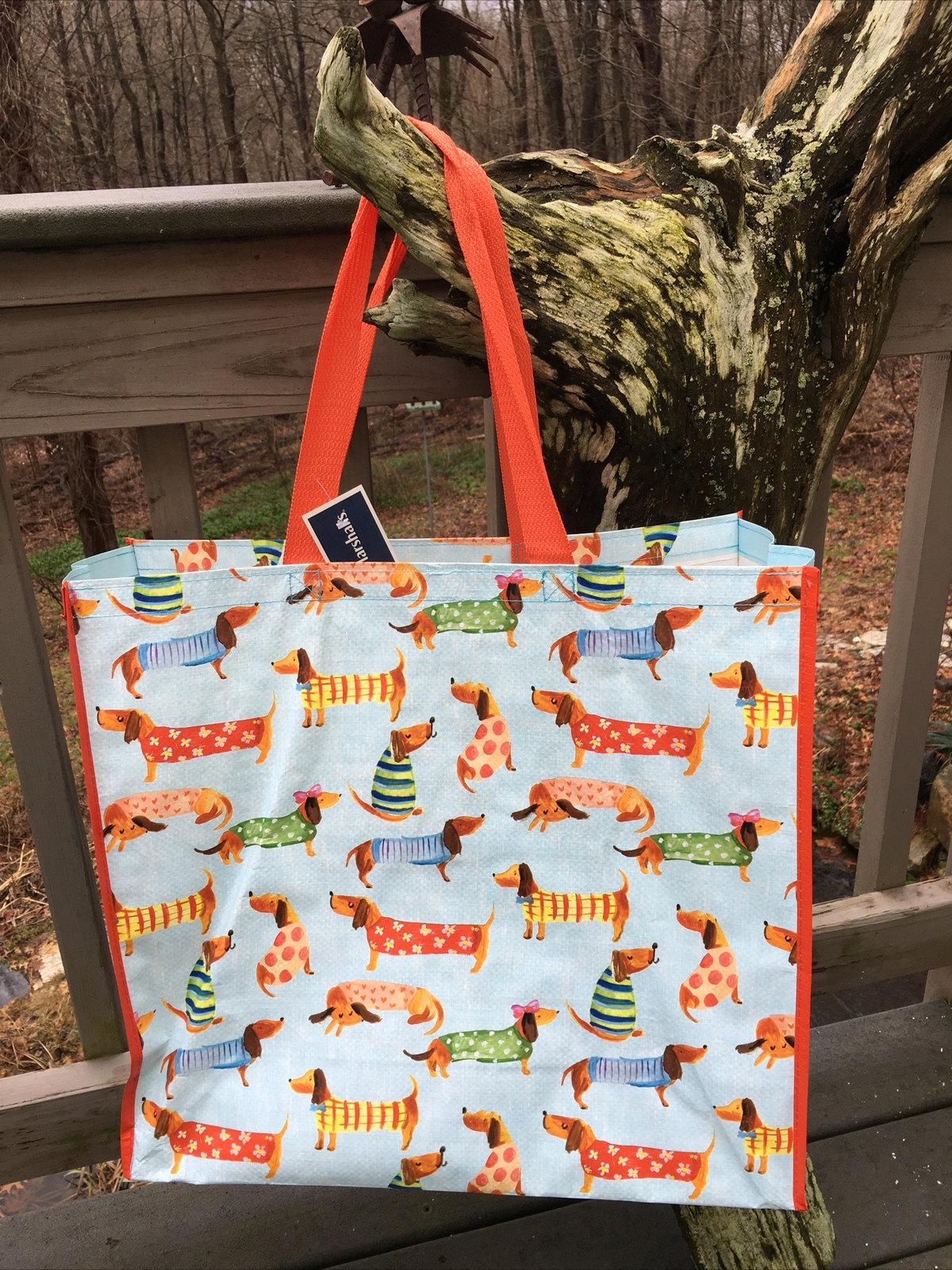 NEW Dachshunds~Doxie~Dogs in Sweaters~Shopping Bag Reusable EcoTOTE~Marshalls