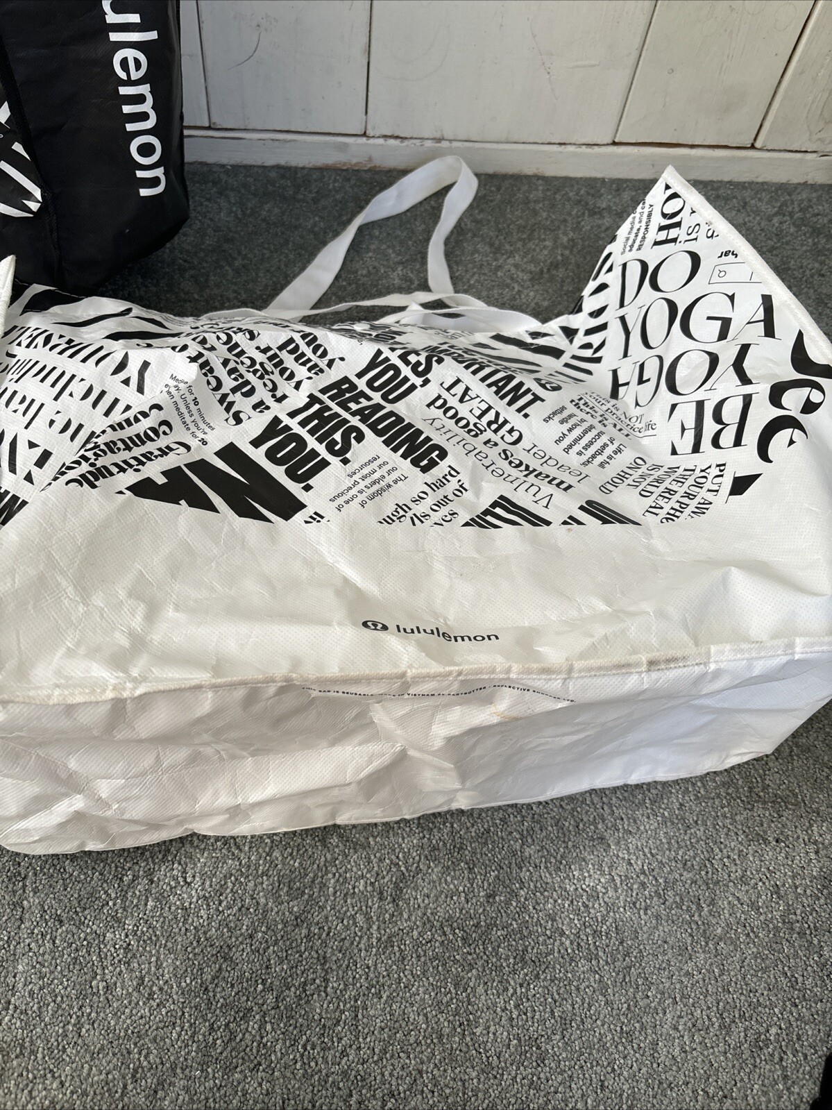 Lot 5 Lululemon Large Med Sm Reusable Shopping Bag Manifesto Urban Outfitters