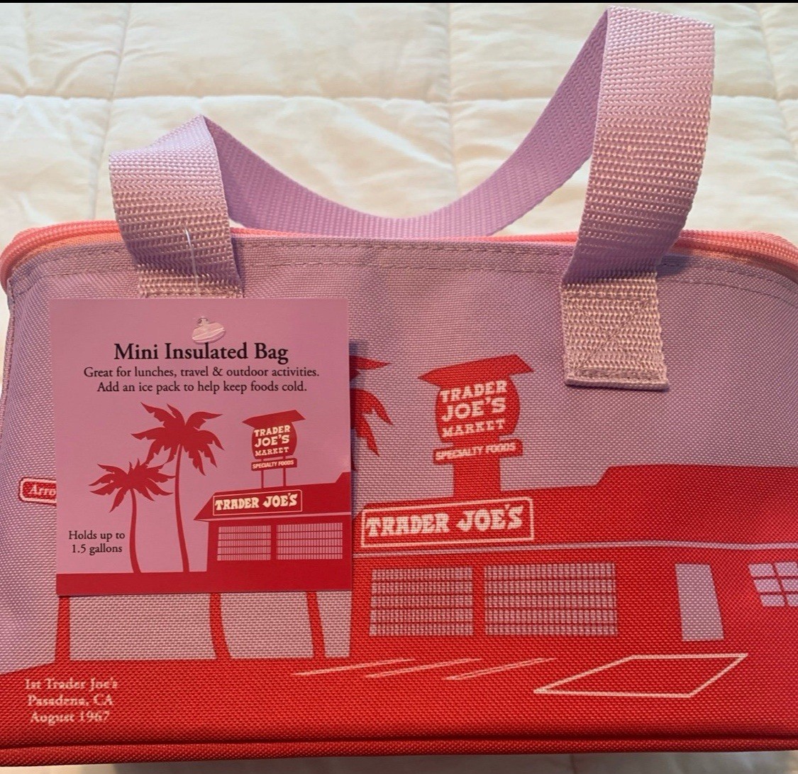 One Trader Joe’s Mini Insulated Bag Cooler 1.5 Gal Purple Color Viral