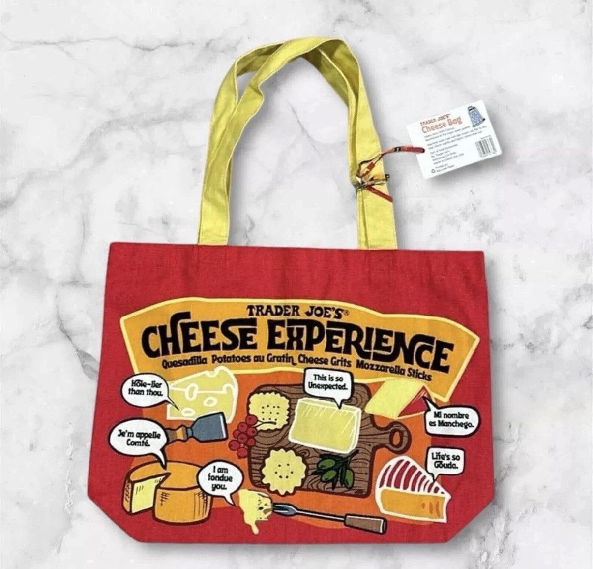 Trader Joe’s Cotton Canvas Tote Bag and Cheese Experience Bag New with Tags