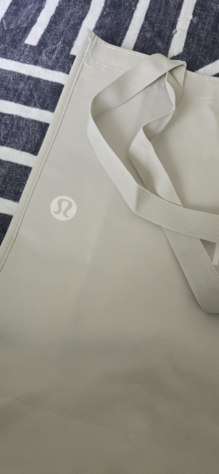 Lululemon Large Tote With Snap Closure, Light Beige New! Never Used