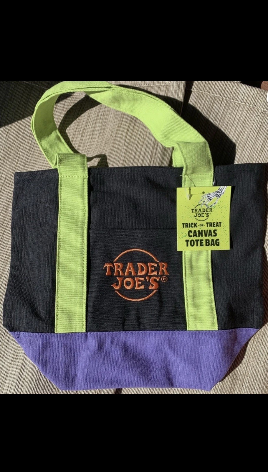 Trader Joe’s Mini Halloween Canvas Tote Bag – Limited Edition – NEW SET OF 4