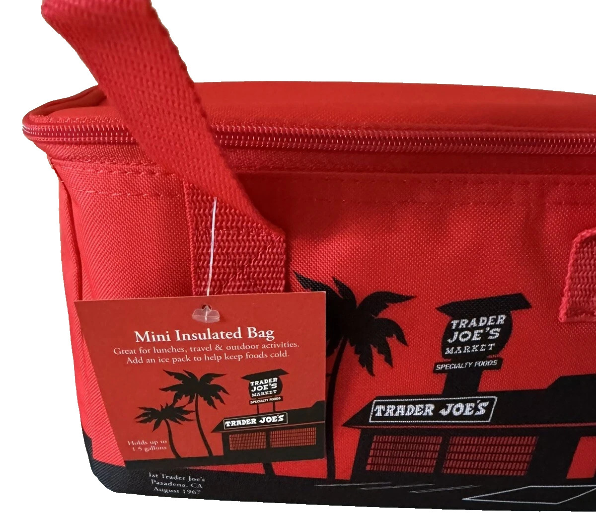 Trader Joes 1.5 gal Mini Insulated Bag RED Limited Edition!
