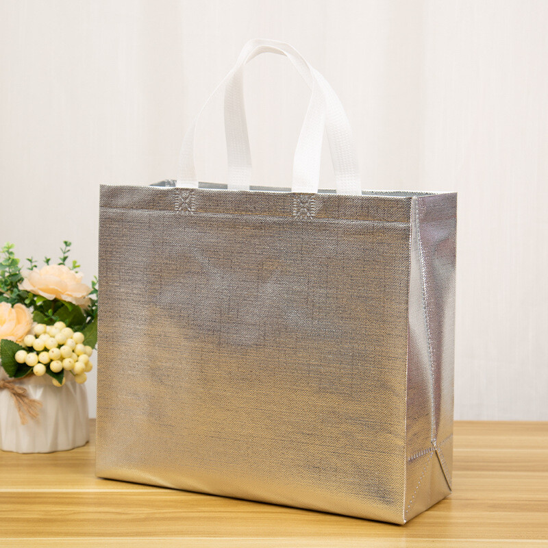 Eco Shopping Bag Takeaway Laser Bag Non-woven Fabric Film Coated Waterproof