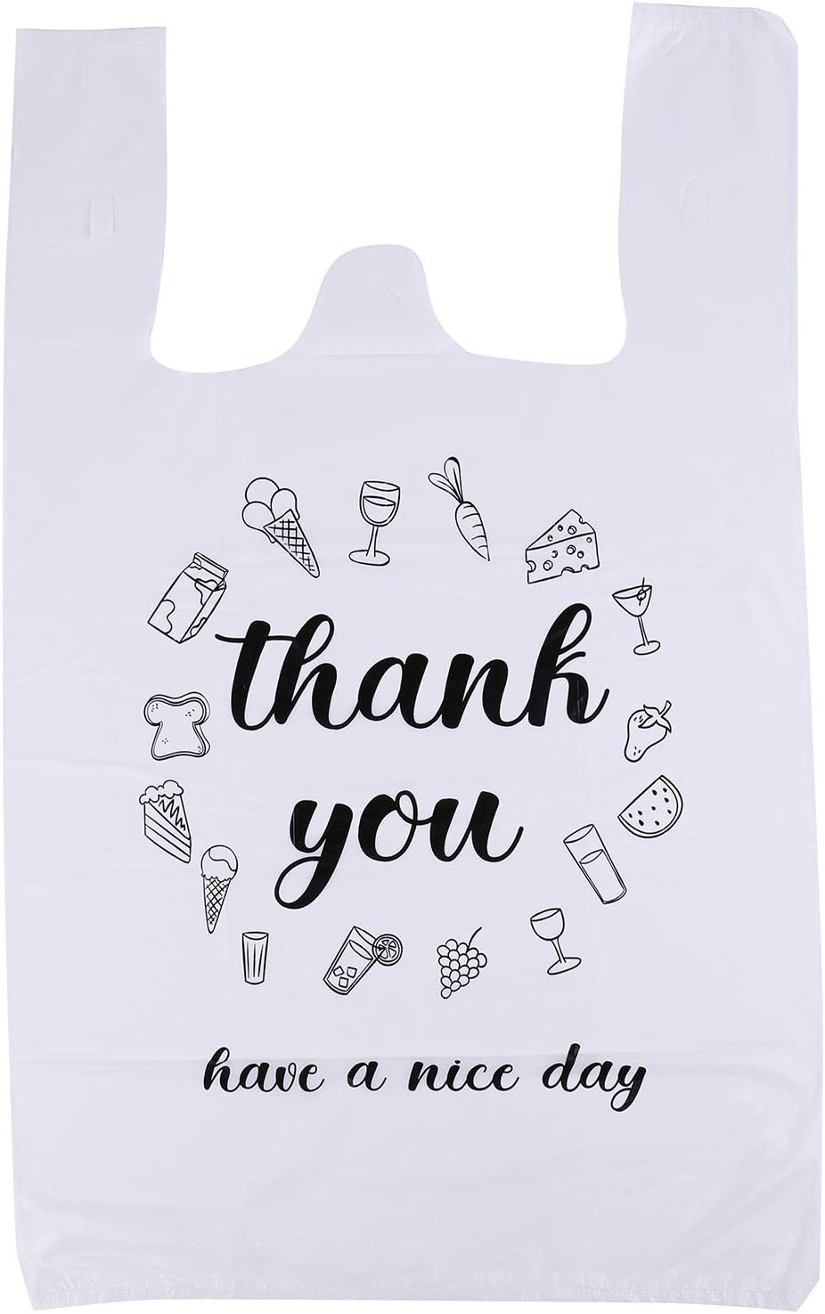 Stylish 500 ct Reusable Plastic Shopping Bags – 13x7x21 – Multi-Functional