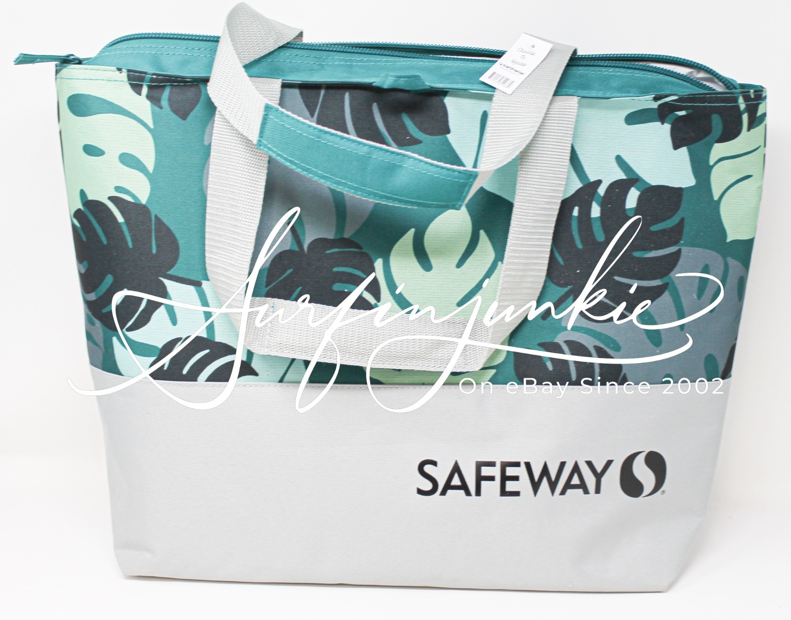 Safeway Hawaii Insulated Shopping Bag Cooler XL Monstera Palm Leaves Green 2026