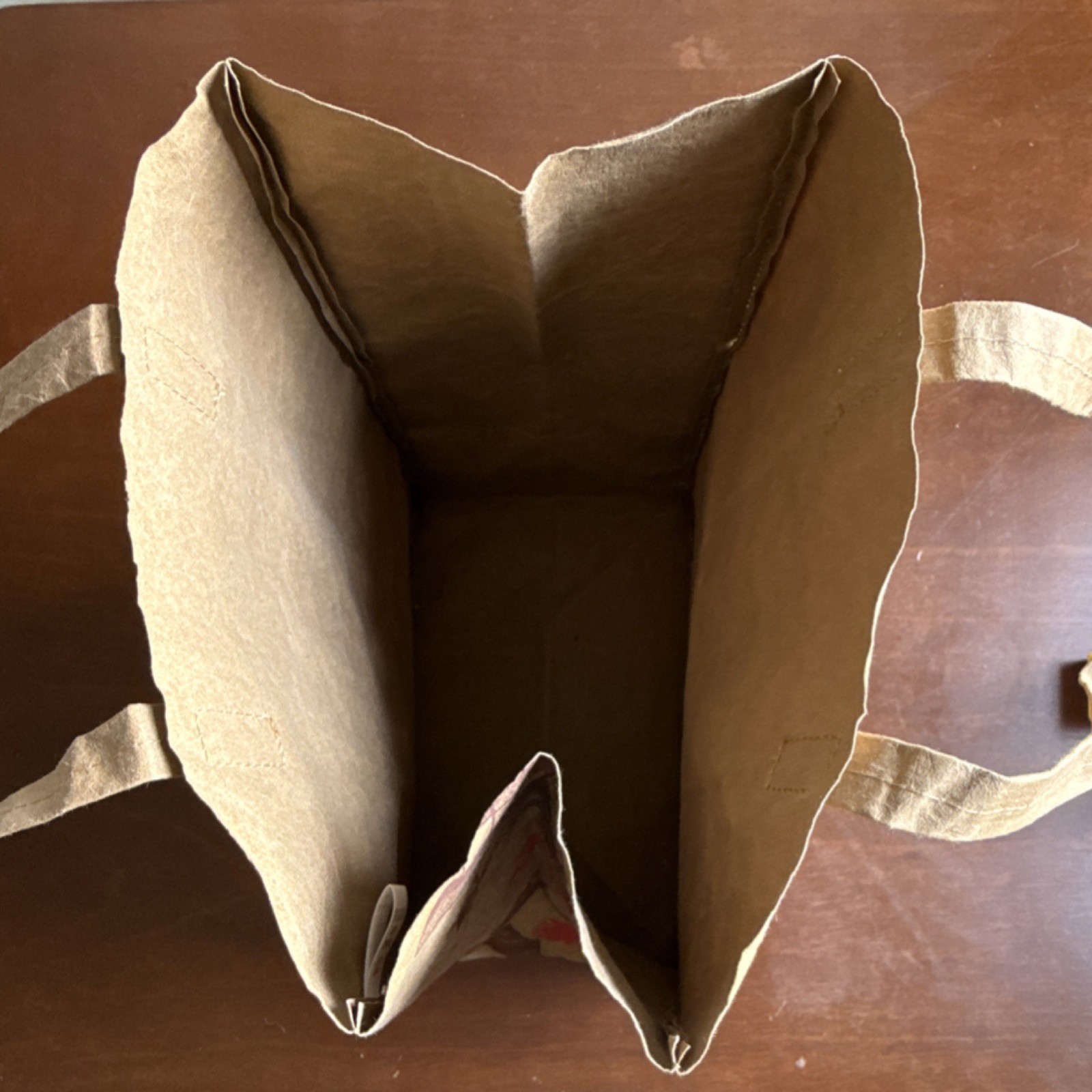 Trader Joe’s Reusable Brown Paper Shopping Bag Medium Grocery Tote 14x12x6 in