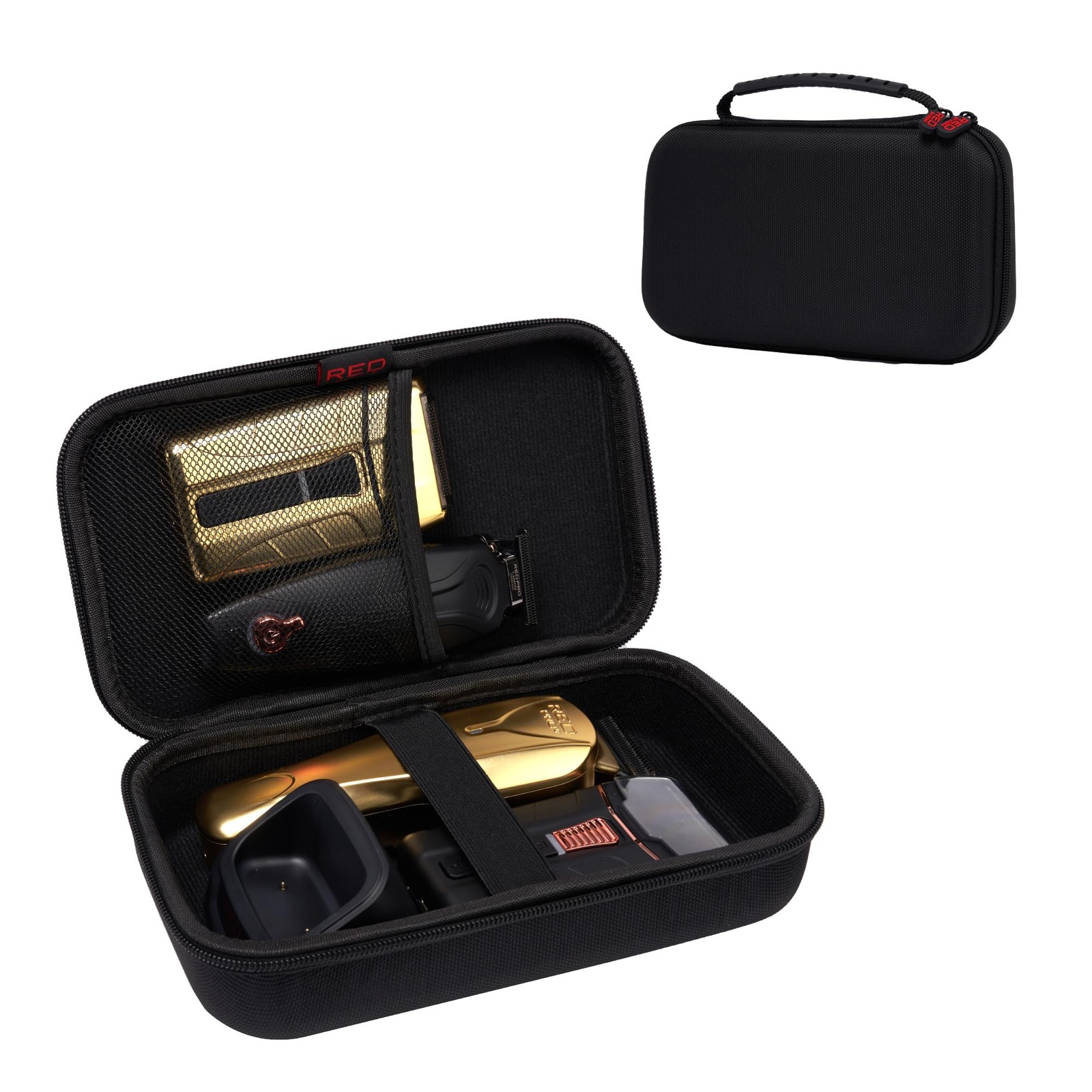 RED by Kiss Men Grooming Portable Organizer 9.25″ X 5.5″ X 2.75″, Black